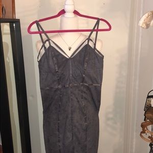 Grey Suede detail dress size medium
